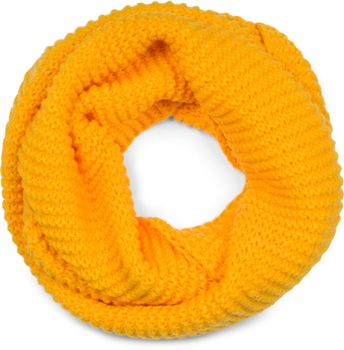 styleBREAKER Unisex Strick Loop Schal Einfarbig mit Wellenmuster, warmer Winter Strickschal, Schlauchschal 01018169