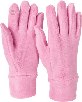 styleBREAKER Damen Touchscreen Fleece Handschuhe Einfarbig, warme Fingerhandschuhe, Winter 09010047