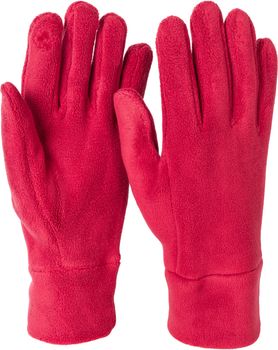styleBREAKER Damen Touchscreen Fleece Handschuhe Einfarbig, warme Fingerhandschuhe, Winter 09010047
