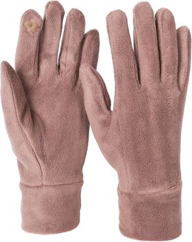 styleBREAKER Damen Touchscreen Fleece Handschuhe Einfarbig, warme Fingerhandschuhe, Winter 09010047