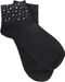 styleBREAKER Damen Socken mit Strass Applikation am Bund, Größe 35-41 EU / 5-9 US / 4-7 UK, Söckchen Glitzersteine 08030014