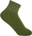 styleBREAKER Damen Socken mit Strass Applikation am Bund, Größe 35-41 EU / 5-9 US / 4-7 UK, Söckchen Glitzersteine 08030014