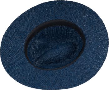 styleBREAKER Damen Panama Sonnenhut mit dünnem Hutband, Strohhut, Schlapphut, Sommerhut, Fedora Hut 04025040