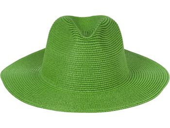 styleBREAKER Damen Panama Sonnenhut aus Papierstroh | Faltbarer Knautschhut mit breiter Krempe | Sommer Fedora Hut für Strand und Festival
