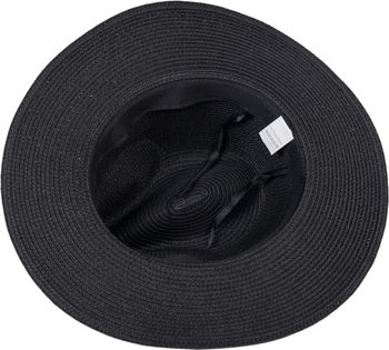 styleBREAKER Damen Panama Sonnenhut aus Papierstroh | Faltbarer Knautschhut mit breiter Krempe | Sommer Fedora Hut für Strand und Festival