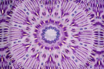 styleBREAKER Damen Schal Batik Shibori Muster mit Metallic Streifen, Leichtes Ethno Tuch mit kurzen Fransen 01016228