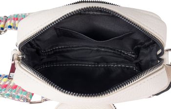 styleBREAKER Damen Umhängetaschen Set 2-Teilig, gemusterter Schultergurt und ovale Börse, Rechteckige Crossbody Bag Einfarbig 02012405