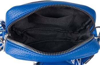 styleBREAKER Damen Umhängetaschen Set 2-Teilig, gemusterter Schultergurt und ovale Börse, Rechteckige Crossbody Bag Einfarbig 02012405