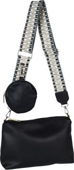 styleBREAKER Taschen Schulterriemen verstellbar Zick-Zack Muster mit kleiner Börse, Wechsel Taschengurt, Handyband, Handykette 02013036