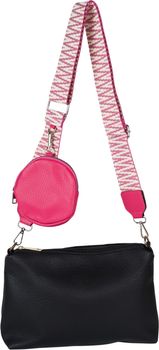 styleBREAKER Taschen Schulterriemen verstellbar Zick-Zack Muster mit kleiner Börse, Wechsel Taschengurt, Handyband, Handykette 02013036