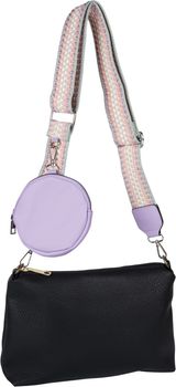 styleBREAKER Taschen Schulterriemen verstellbar Pünktchen Muster mit kleiner Börse, Wechsel Taschengurt, Handyband, Handykette 02013037
