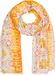 styleBREAKER Damen Schal Batik Muster mit Metallic Streifen, Leichtes Boho Style Tuch mit kurzen Fransen 01016230