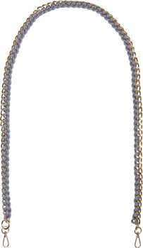 styleBREAKER Taschen Schulterriemen mit eingeflochtener Kette, Wechsel Taschengurt, Handyband, Handykette, Karabiner 02013038