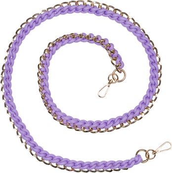 styleBREAKER Taschen Schulterriemen mit eingeflochtener Kette, Wechsel Taschengurt, Handyband, Handykette, Karabiner 02013038