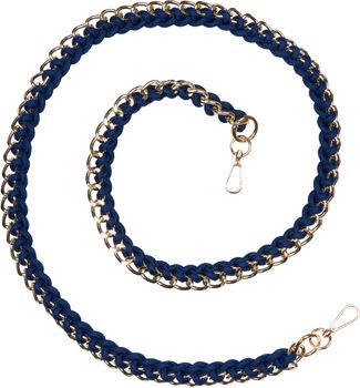 styleBREAKER Taschen Schulterriemen mit eingeflochtener Kette, Wechsel Taschengurt, Handyband, Handykette, Karabiner 02013038
