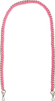 styleBREAKER Taschen Schulterriemen mit eingeflochtener Kette, Wechsel Taschengurt, Handyband, Handykette, Karabiner 02013038