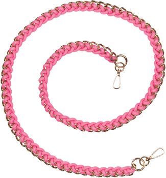 styleBREAKER Taschen Schulterriemen mit eingeflochtener Kette, Wechsel Taschengurt, Handyband, Handykette, Karabiner 02013038