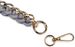 styleBREAKER Taschen Schulterriemen mit eingeflochtener Kette, Wechsel Taschengurt, Handyband, Handykette, Karabiner 02013038