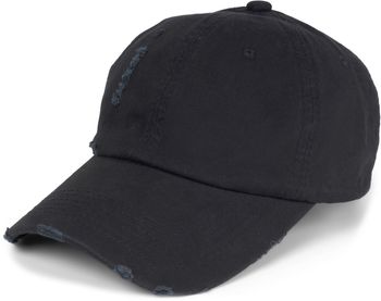 styleBREAKER Unisex Baseball Cap Destroyed Look mit Rissen, 6 Panel Cap Einfarbig, Basecap Schnalle verstellbar 04023092