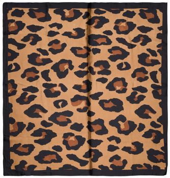 styleBREAKER Halstuch mit Leoparden Animal Print Muster | Vierecktuch mit farbigem Rand | seidig weich und vielseitig tragbar | 70 x 70 cm | Kopftuch Bandana Damen Accessoire