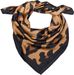 styleBREAKER Halstuch mit Leoparden Animal Print Muster | Vierecktuch mit farbigem Rand | seidig weich und vielseitig tragbar | 70 x 70 cm | Kopftuch Bandana Damen Accessoire