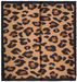 styleBREAKER Halstuch mit Leoparden Animal Print Muster | Vierecktuch mit farbigem Rand | seidig weich und vielseitig tragbar | 70 x 70 cm | Kopftuch Bandana Damen Accessoire