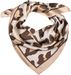 styleBREAKER Halstuch mit Leoparden Animal Print Muster | Vierecktuch mit farbigem Rand | seidig weich und vielseitig tragbar | 70 x 70 cm | Kopftuch Bandana Damen Accessoire
