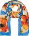 styleBREAKER Damen Schal mit buntem Blumen Muster im Aquarell Stil, Seidig leichtes Tuch 01016238
