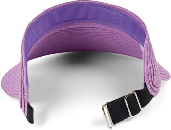 styleBREAKER Papierstroh Visor Cap einfarbig | Sonnenvisier mit elastischem Band und Hakenverschluss | Luftige Schildkappe als Sonnenhut für Damen