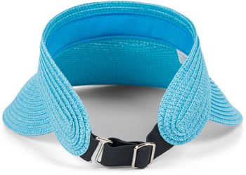styleBREAKER Papierstroh Visor Cap einfarbig | Sonnenvisier mit elastischem Band und Hakenverschluss | Luftige Schildkappe als Sonnenhut für Damen