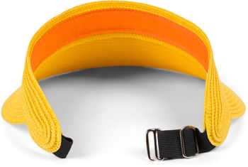 styleBREAKER Papierstroh Visor Cap einfarbig | Sonnenvisier mit elastischem Band und Hakenverschluss | Luftige Schildkappe als Sonnenhut für Damen