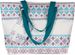styleBREAKER Große Strandtasche mit buntem Azteken Boho Muster | Damen Schultertasche mit Reißverschluss & Extra-Täschchen | 57,5 x 40 x 15 cm