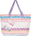 styleBREAKER Große Strandtasche mit buntem Azteken Boho Muster | Damen Schultertasche mit Reißverschluss & Extra-Täschchen | 57,5 x 40 x 15 cm