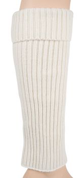 styleBREAKER Damen Beinstulpen mit hohem Wollanteil, extra lange Strickstulpen Winter, Einfarbig, flexibel und warm 08030015