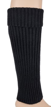 styleBREAKER Damen Beinstulpen mit hohem Wollanteil, extra lange Strickstulpen Winter, Einfarbig, flexibel und warm 08030015