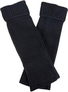styleBREAKER Damen Beinstulpen mit hohem Wollanteil, extra lange Strickstulpen Winter, Einfarbig, flexibel und warm 08030015