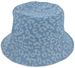 styleBREAKER Damen Wendehut 2-in-1 | Reversible Bucket Hat mit Leopard Print & Unifarbener Denim-Seite | Jeans Fischerhut für Freizeit, Strand, Festival, Sommerhut aus Baumwolle