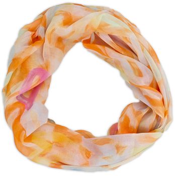 styleBREAKER Damen Loop Schal mit Brushstroke Herz Muster | luftiger Schlauchschal | weiches Halstuch für Frühling und Sommer aus Viskose 79 x 49 cm