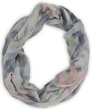 styleBREAKER Damen Loop Schal mit Brushstroke Herz Muster | luftiger Schlauchschal | weiches Halstuch für Frühling und Sommer aus Viskose 79 x 49 cm