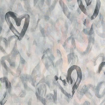 styleBREAKER Damen Loop Schal mit Brushstroke Herz Muster | luftiger Schlauchschal | weiches Halstuch für Frühling und Sommer aus Viskose 79 x 49 cm