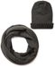 styleBREAKER 2-Teiliges Schal und Mütze Kombi Set, Unisex Strick Loop Schlauchschal mit Strick Beanie Mütze 01018203