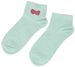 styleBREAKER Damen Socken mit Strass Kirschen Applikation | knöchellang mit Elastikbund | weicher Baumwoll-Mix | One Size 36-41 EU