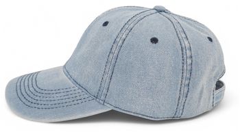 styleBREAKER Jeans Baseball Cap Unisex | Denim Basecap mit Verstellbarer Schnalle | 6-Panel Cap mit Gebogenem Schirm & Luftlöchern | Atmungsaktive Baumwoll-Mütze für Damen & Herren