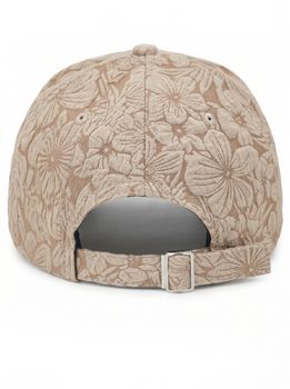 styleBREAKER Damen Baseball Cap mit floralem Ton in Ton Muster | 6-Panel Basecap mit Klettverschluss verstellbar | sportliche Blumenoptik Kappe Streetstyle