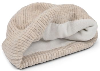 styleBREAKER Damen Strick Beanie mit Herz Stickerei & Fleece Futter | Warme Wintermütze Einheitsgröße 56-59 cm | Weiche gefütterte Beanie Mütze