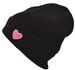 styleBREAKER Damen Strick Beanie mit Herz Stickerei & Fleece Futter | Warme Wintermütze Einheitsgröße 56-59 cm | Weiche gefütterte Beanie Mütze