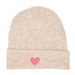 styleBREAKER Damen Strick Beanie mit Herz Stickerei & Fleece Futter | Warme Wintermütze Einheitsgröße 56-59 cm | Weiche gefütterte Beanie Mütze