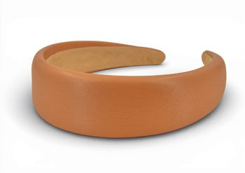 styleBREAKER Damen Haarreif in Kunstleder Optik | breiter Haarreifen gepolstert (Padded Headband) | flexibler Kopfschmuck Clean Chic & Minimal Style