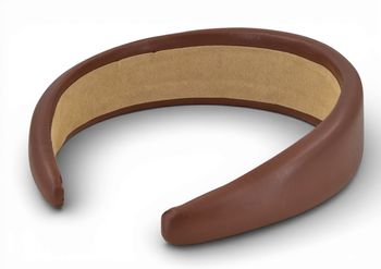 styleBREAKER Damen Haarreif in Kunstleder Optik | breiter Haarreifen gepolstert (Padded Headband) | flexibler Kopfschmuck Clean Chic & Minimal Style
