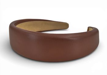 styleBREAKER Damen Haarreif in Kunstleder Optik | breiter Haarreifen gepolstert (Padded Headband) | flexibler Kopfschmuck Clean Chic & Minimal Style